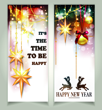 Shiny 2014 Merry Christmas banners design vector 04 shiny merry christmas merry christmas banners banner   