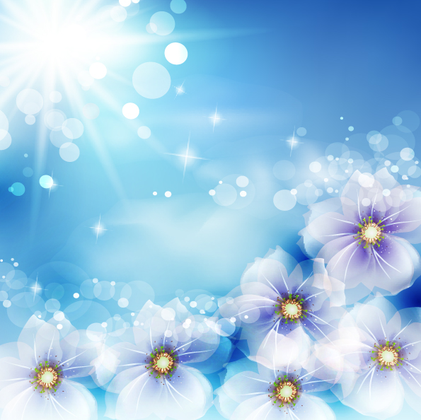 Transparent flower with sunlight vector transparent sunlight flower   