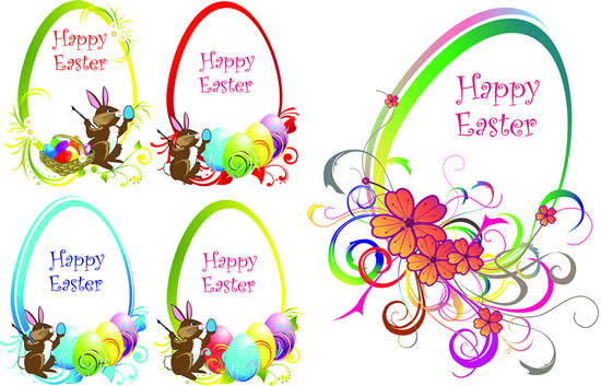 Easter border vector easter border   