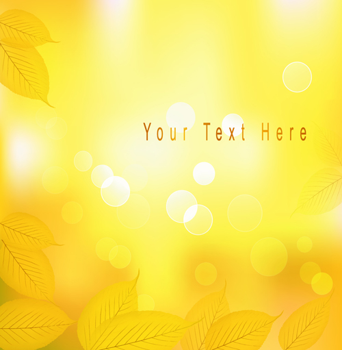 Yellow Autumn Leaves vector backgrounds set 03 yellow leaves leave autumn   