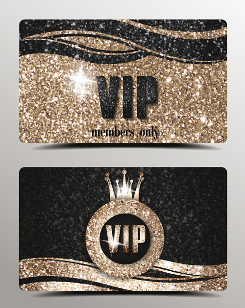 Luxury VIP gold cards vector material 03 vip luxury gold cards   