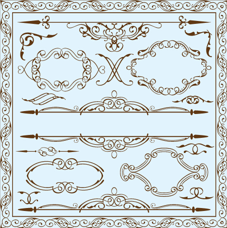 Simple frame with borders and ornaments vector design 06 simple ornaments borders border   