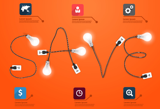Power supply with light bulb creative business template 08 Power supply light bulb Creative business creative business template business   