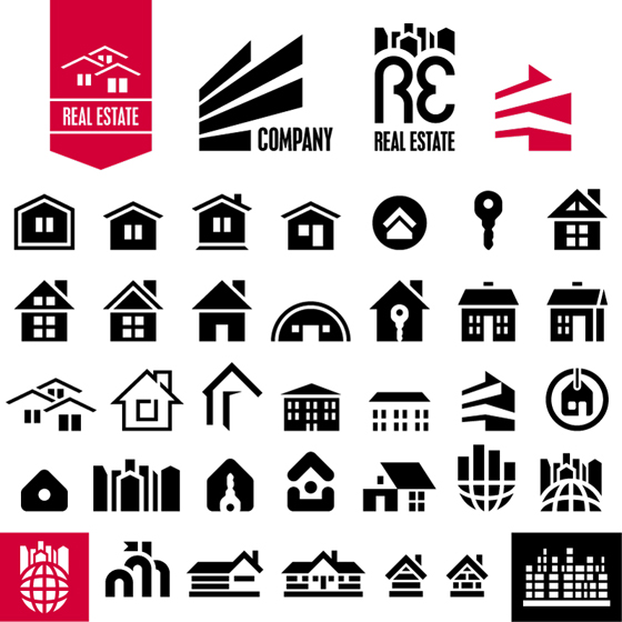 Black house icons vector image icons house   
