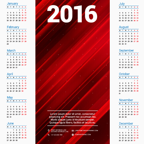 2016 company calendar creative design vector 08 creative company calendar 2016   