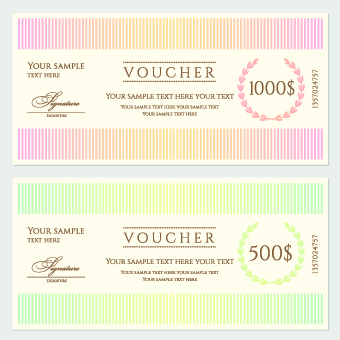 Certificate coupon design template vector 05 template vector template coupon certificate   