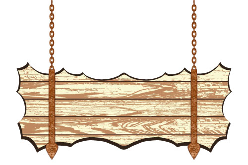 Wooden signs design vectors set 06 wooden signs design   