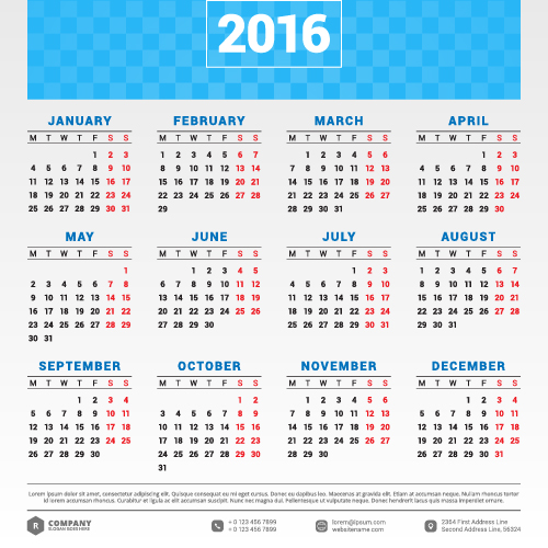 2016 company calendar creative design vector 09 creative company calendar 2016   