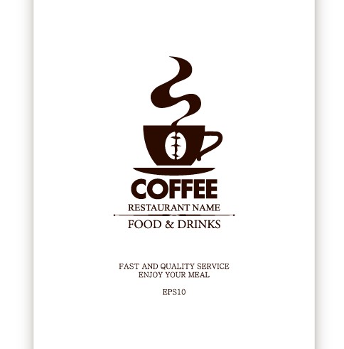 Coffee menu cover design vector material 02 vector material menu material cover coffee   