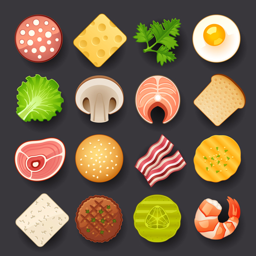 Vivid Food Icons vector 03 vivid icons icon food   