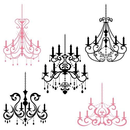 Classical chandelier design vectors material 06 material classical chandelier   