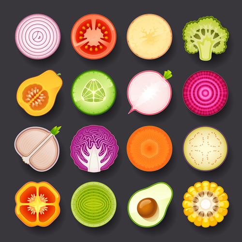 Vivid Food Icons vector 02 vivid icons icon food   