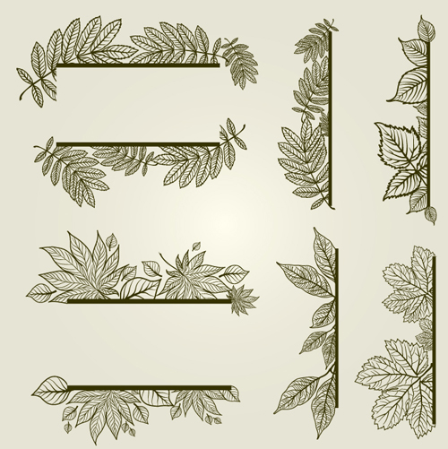 Vector Autumn Leafs Frames with Borders 02 frames frame borders border autumn   