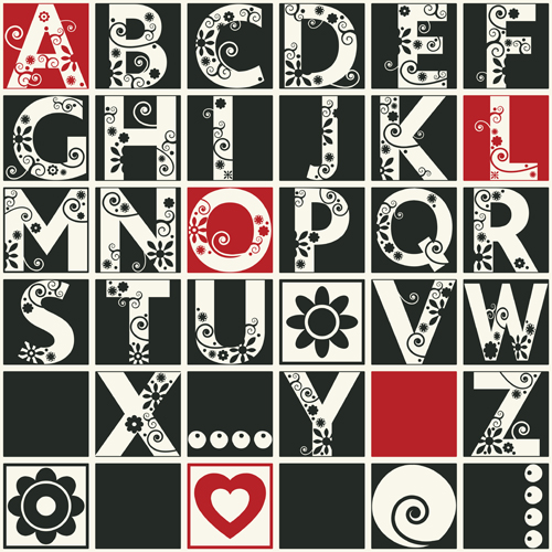 Funny alphabets creative design vector 03 funny creative alphabet   