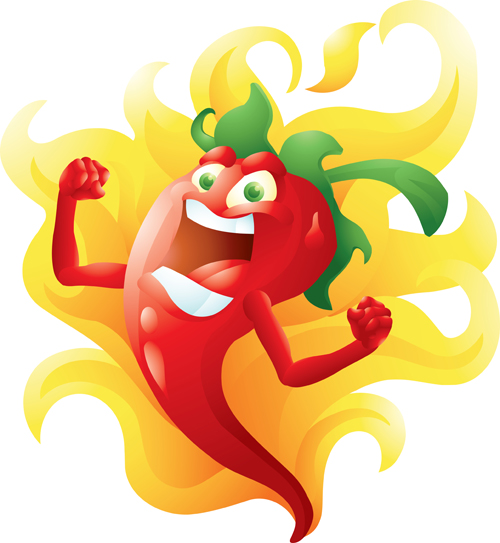 Funny hot pepper cartoon styles vector 09 styles pepper hot pepper funny cartoon   