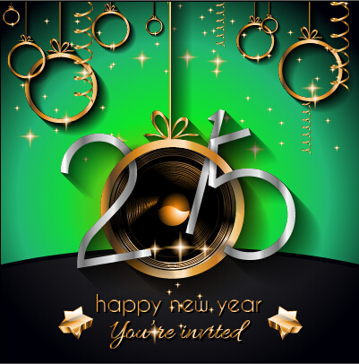 2015 new year golden ornaments background set 04 ornaments ornament new year golden background 2015   