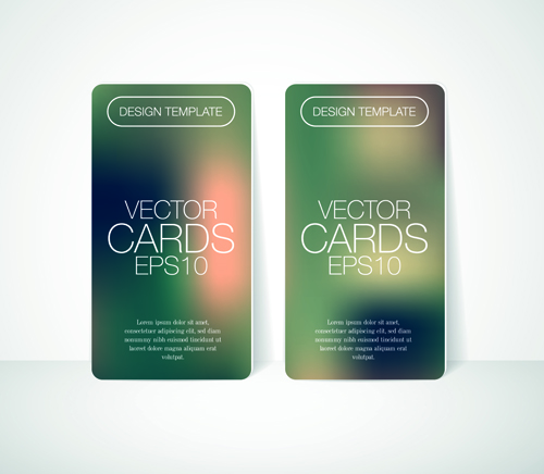 Blurred colored card vector design 01 colored card blurred   