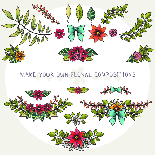 Flower decor illustration vector 04 illustration flower floral decor   