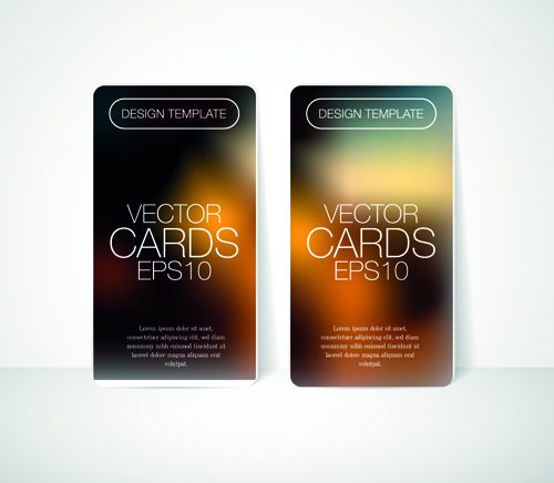 Blurred colored card vector design 04 colored card vector card blurred   
