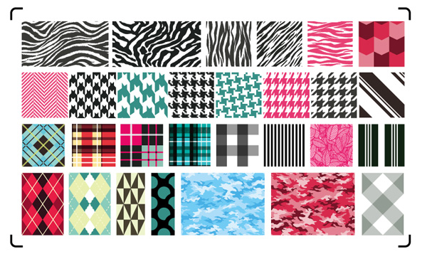 Brush background zebra vertical stripes tiled background texture polka dots lattice fashion design continuous background   