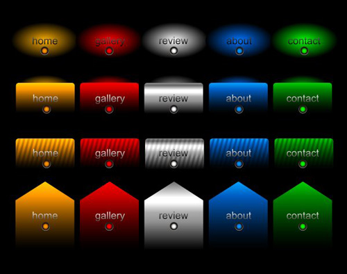 Company website menu buttons vector collection 20 website menu company collection buttons   