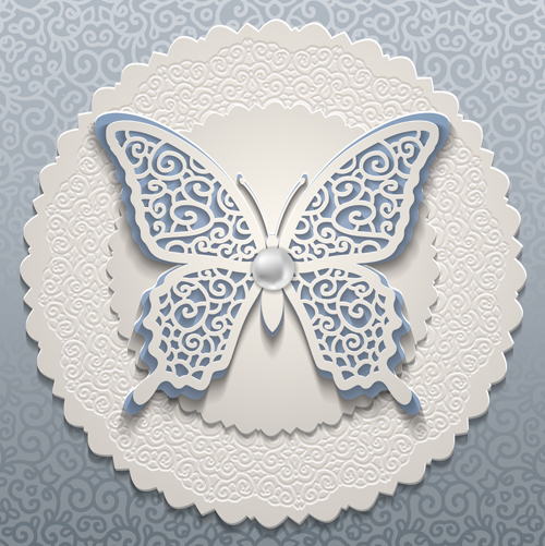 Elegant butterflies vintage card vector material 03 vector material material elegant card vector card butterflies   