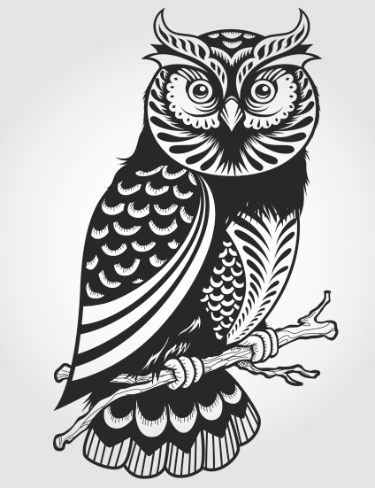 Owl design vector material owl material   