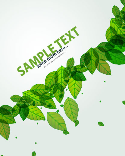 Green leave flyer and cover brochure background vector 02 leave green cover brochure   