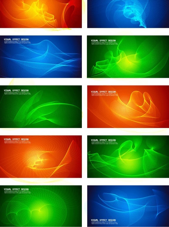 Different colorful line banners vector line different colorful banners background   