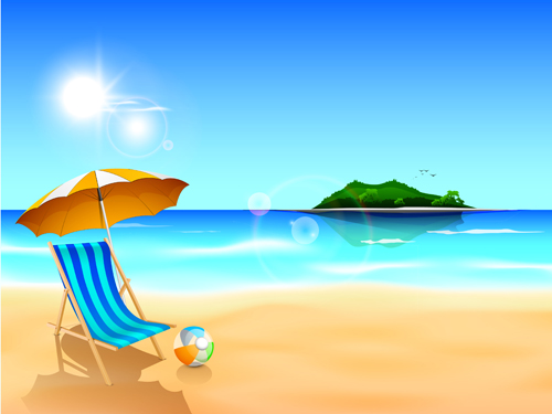 Summer holiday beach creative background vecor 01 summer holiday Creative background creative background   