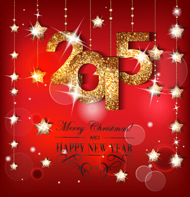 Golden 2015 and shiny red new year background shiny red new year golden background 2015   