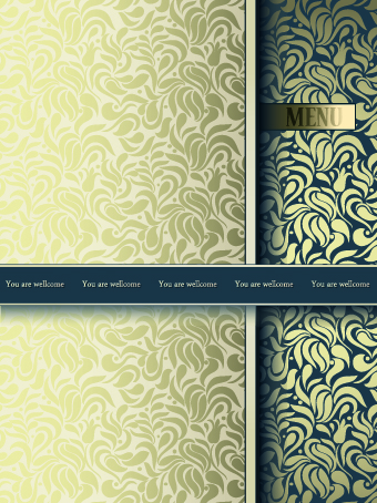 Vintage decorative pattern restaurant menu cover vector 04 vintage restaurant pattern decorative pattern decorative cover   