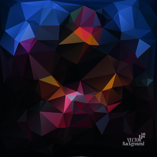 Polygonal geometric dark background vector 01 polygonal geometric dark background background   