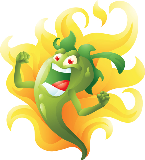 Funny hot pepper cartoon styles vector 08 styles hot pepper funny cartoon   