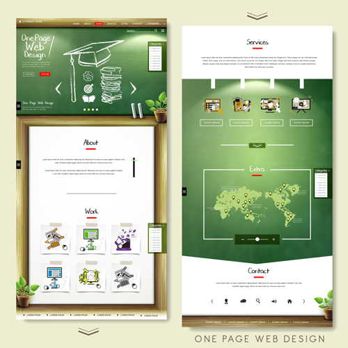 Business page design template vector 01 template page business   