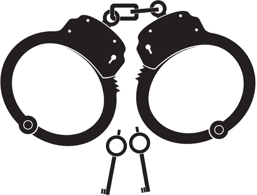 Set of Handcuffs design elements vector material 01 material Handcuffs elements element   