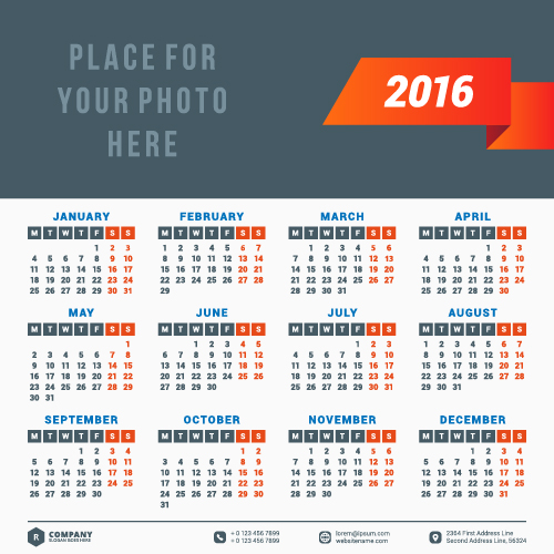 2016 company calendar creative design vector 13   