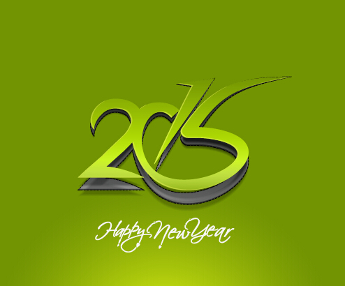 New year 2015 text design set 04 vector text new year 2015   