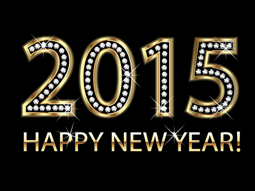 Diamond with gold 2015 new year background new year gold diamond background 2015   