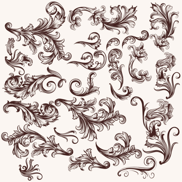 Classical decorative floral art vectors floral decorative classical   