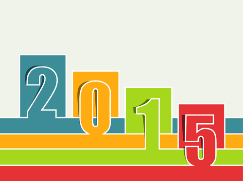 New year 2015 text design set 13 vector text new year 2015   