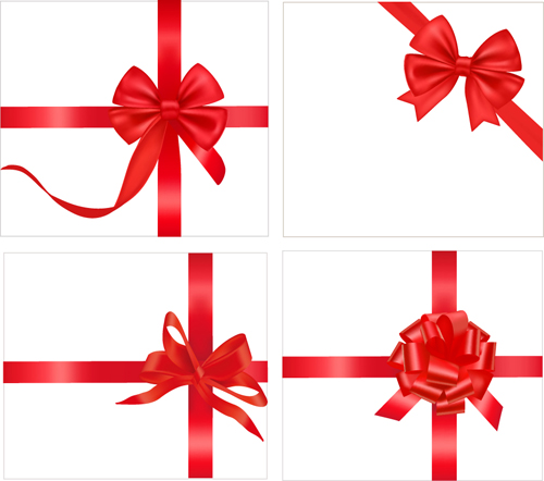 Gift card with red ribbons design vector 04 ribbons ribbon gift card   