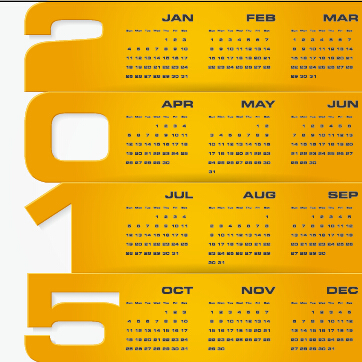 2015 company calendar black with yellow style vector 02 yellow company calendar black 2015   