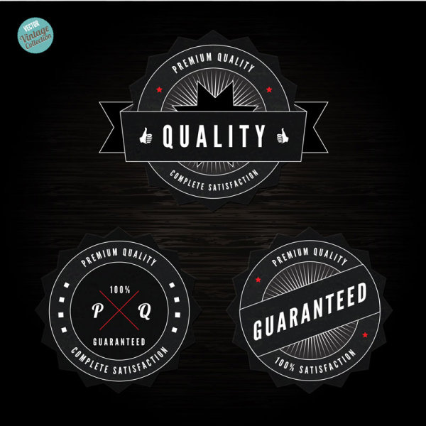 black label of Quality and guaranteed vector 02 quality label guaranteed black   