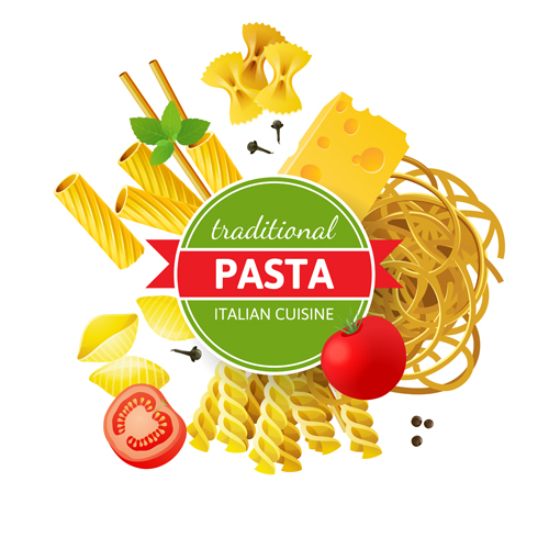 Traditional pasta art background vector 04 traditional Pasta background   