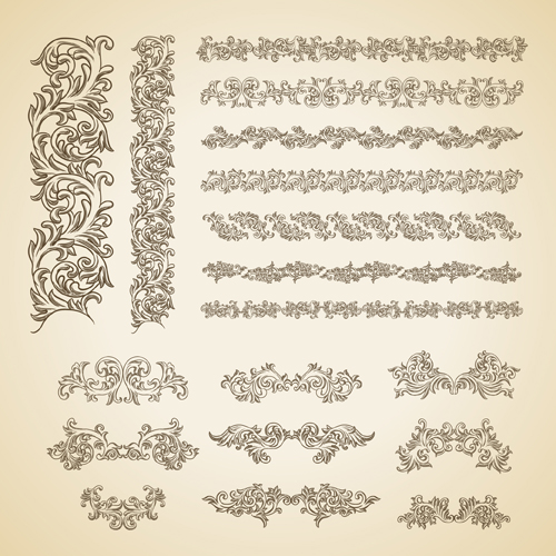 Floral ornaments borders design vector ornaments ornament floral borders border   