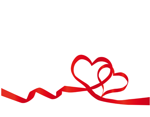 Creative Heart from red ribbon design vector 04 ribbon red heart creative   