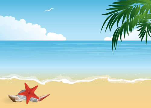 Summer holiday beach creative background vecor 04 summer holiday Creative background creative beach background   