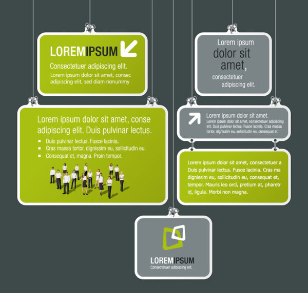 Set of Business template with your text vector 04 text business template business   