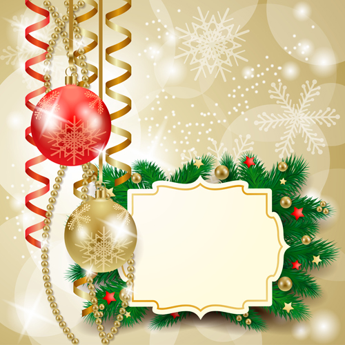 Cute Christmas cards with frame vector set 04 frame cute christmas cards   